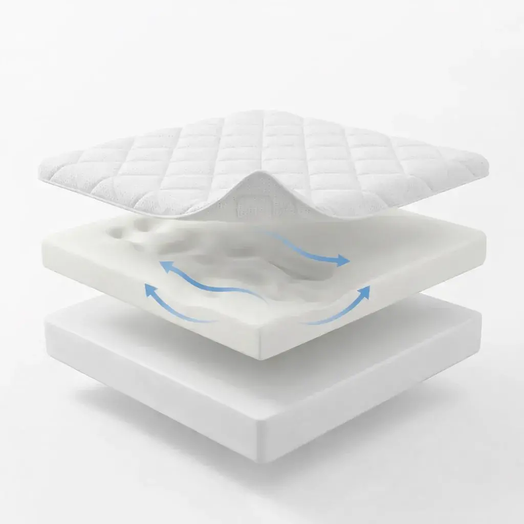 Struttura interna 3 strati memory foam Topper Paradise