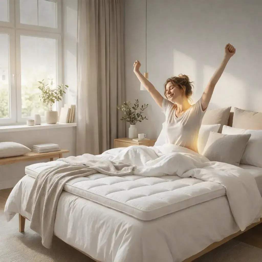 Persona che dorme riposata grazie al Topper Paradise memory foam